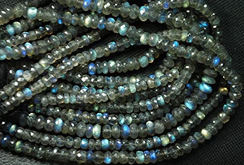 Labradorite bleue naturelle perles rondelles facettées pour créer vos bijoux bohèmes