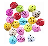 100pcs boutons. Anawakia 100 pcs Boutons de Vêtement Accessoires Décoration de Couture Multicolore en Résine Forme de Coccinelle Multicolore aléatoire