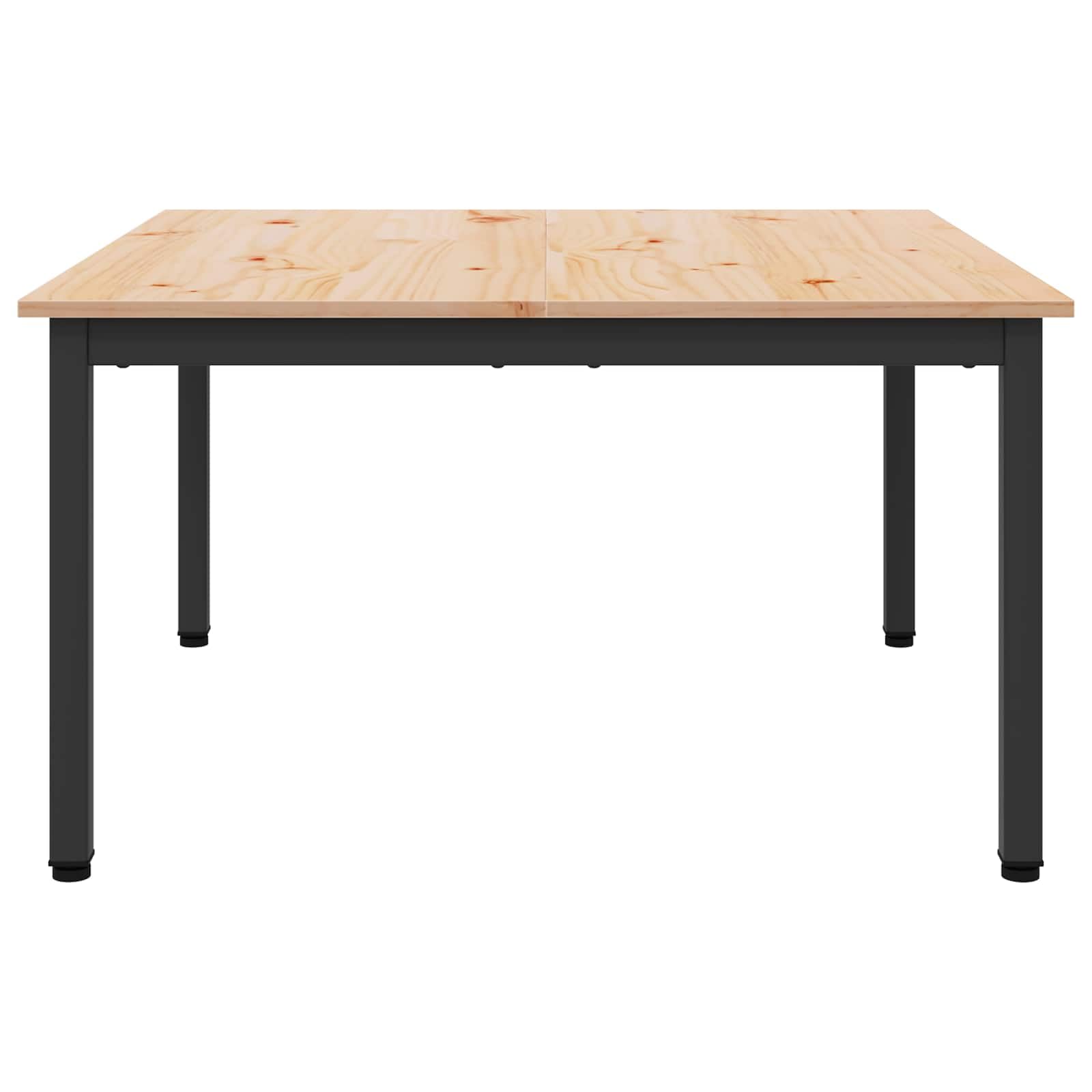 Stolik kawowy naturalny, 80 x 80 x 45 cm, lite drewno sosnowe, nowoczesny stół do salonu, stolik pomocniczy, sofa, meble