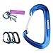 KAMOTA Carabiners, 2 Pack 12KN Aluminium Wiregate Carabiners for Hammocks Clipping On Camping Accessories Keychains and More