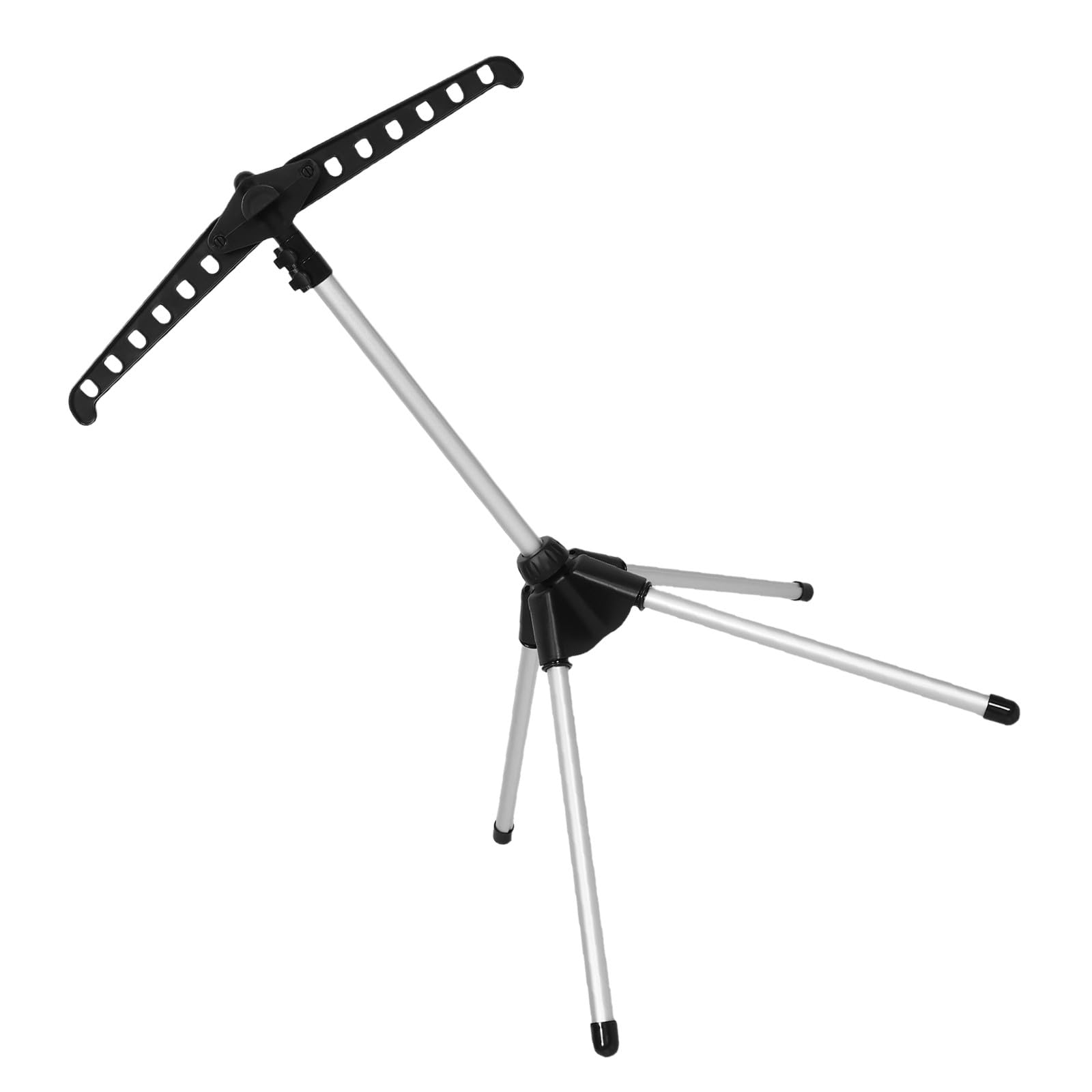 Support à vapeur réglable pliable en aluminium noir pour cintre et séchage vertical
