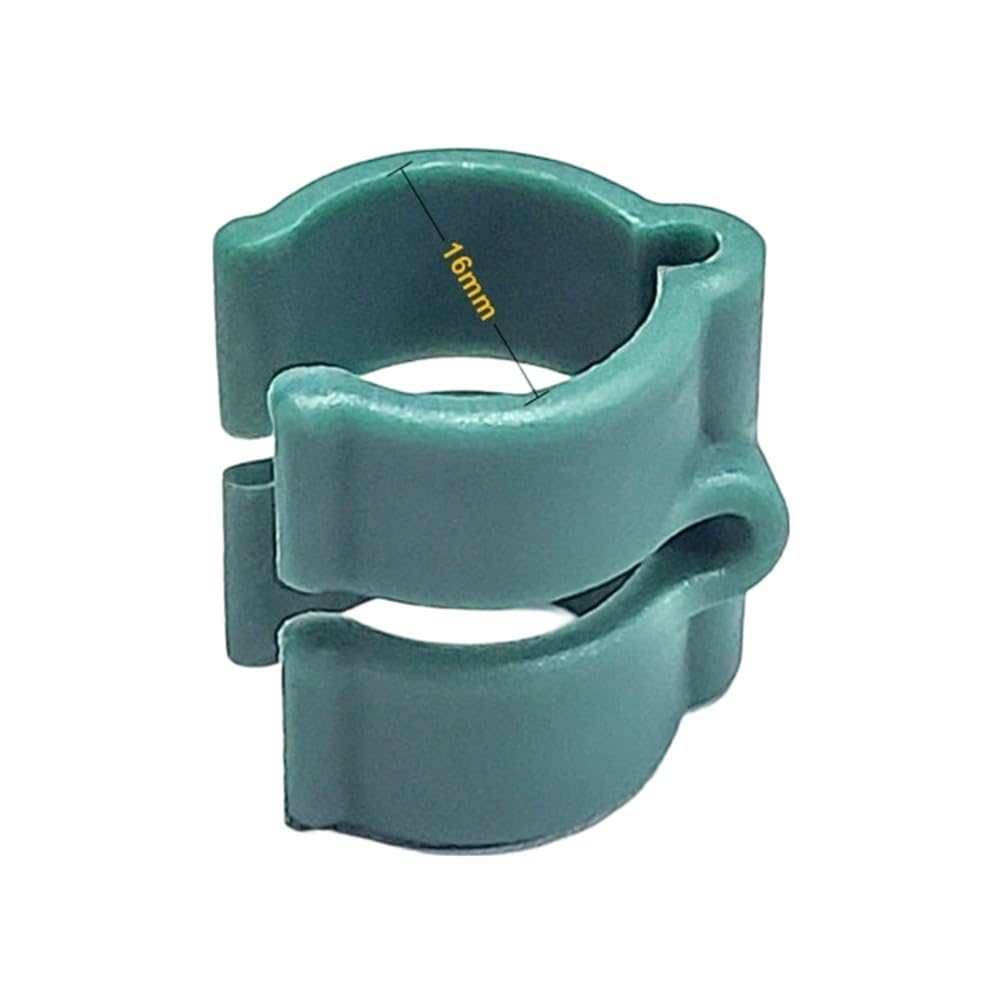 ZYWUOY Clips de película de invernadero, hebillas de plástico de agarre seguro para tuberías de 16 mm, cierres resistentes a la intemperie para tiendas de campaña y toldos al aire libre