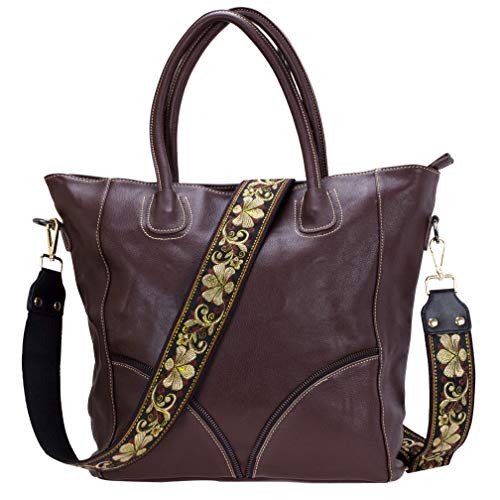 Adjustable Replacement Crossbody Strap Purse Guitar Style Jacquard Woven Embroidered Handbag Straps (Vintage Flower)3