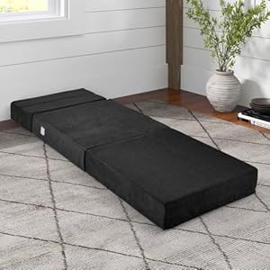 Komfott folding floor sofa bed convertible sleeper chair bed 6 inch breathable high density foam futon floor couch sleeping mattress portable guest bed lazy sofa with removable washable cover  urban country home decor