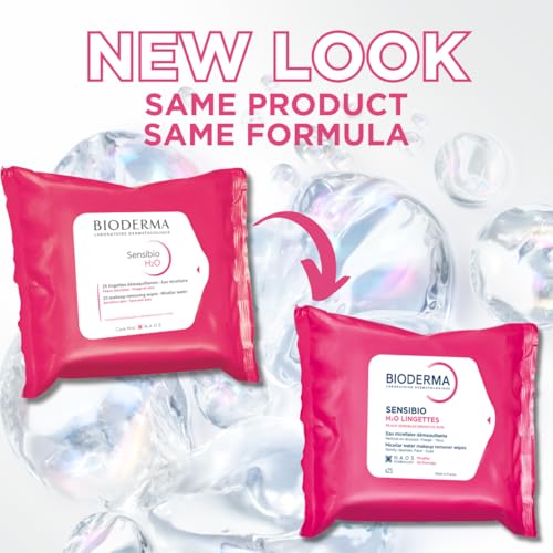 Bioderma - Sensibio H2O - Biodegradables Wipes - Cleansing and Make-Up Removing - Skin Soothing - for Sensitive Skin - 25 Wipes