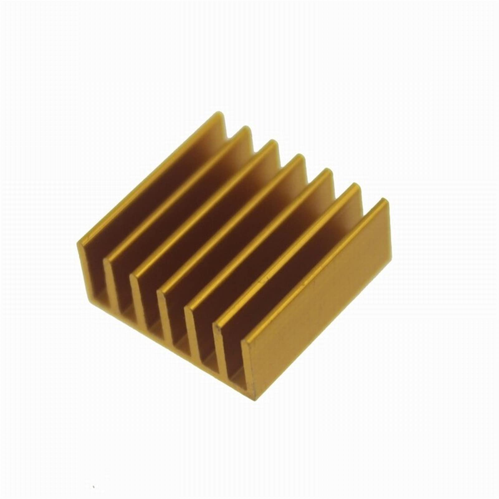 dissipatore di calore di raffreddamento di allumin Dissipatore di calore in alluminio 14x14x6mm dorato 100 pezzi con nastro adesivo 3M for CPU GPU VGA RAM LED IC