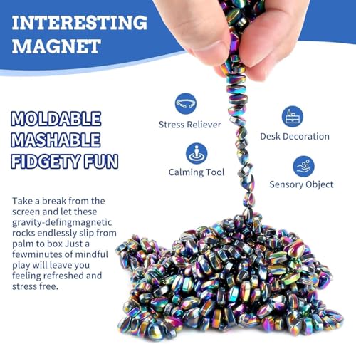 Magnete Bunt Steine 610Pcs Fidget Toys Geschenk Teenager Magnetsteine Spiel Anti Stress Autismus Spielzeug Erwachsene Coole Sachen Geschenke für Jugendliche Jungs Mädchen 11 12 13 14 15