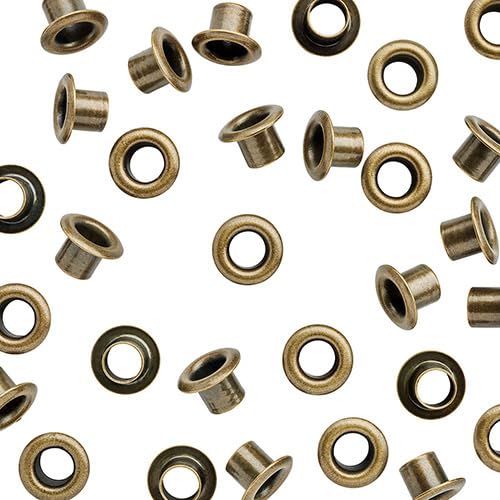 WidgetCo 5mm Antique Brass Shelf Pin Sleeves, Fits 7/32" Holes & 5mm Shelf Pins (Qty 1000)