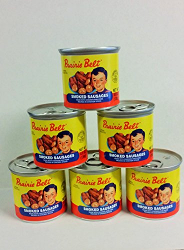 Prairie Belt Smoked Sausages 6 Pack of 4.5 Oz. cans