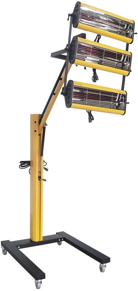 SOLARY B3EA Infrared Paint Curing Lamp Short Wave Infrared Heater Car Bodywork Repair Paint Dryer/Stand 3× 1050W