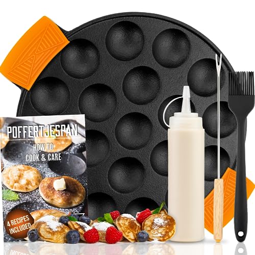 Bestron Poffertjesmaker Mint - 800 Watt Mit Teigflasche & Servierzangen