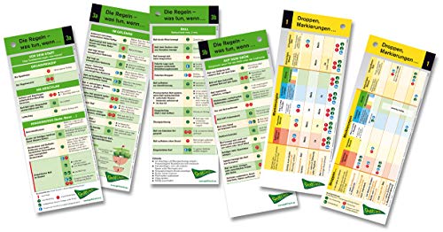 GolfCheck Small - 3-teiliger, schmaler Fächer, Golfregeln 2019, Droppen und Markieren
