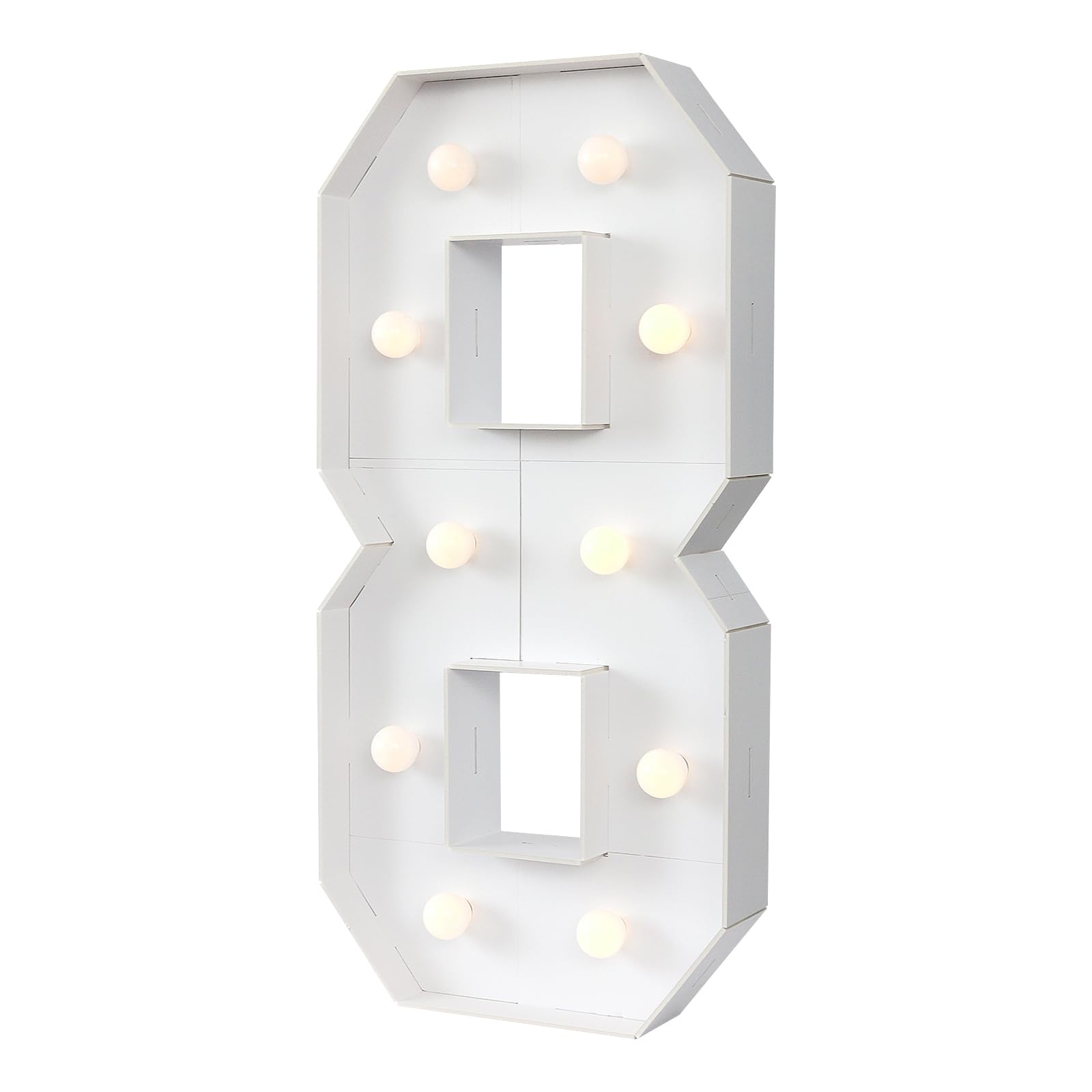 Lampada a LED con numeri illuminati, numeri di candela, dimmerabili, luce bianca calda, per feste di compleanno, decorazione per tavolo da parete (8)