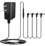 JOYO DC 9V Guitar Pedal Power Supply (800mA -1A) AC Wall Charger Adapter with 4 Way Daisy Chain Pedal Cables (8.8 FT), Compatible for Most Effect Pedals (Tip Negative)