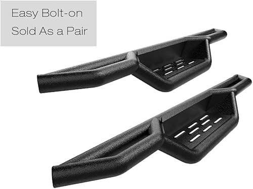 Miniatura 4 de APS Estribos tubulares negros de 6 pulgadas estilo desplegables Nerf compatibles con Jeep Wrangler JK 2007-2018 de 2 puertas (los estribos laterales