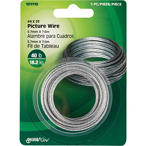 Image of Hillman Steel-Plated Silver Braided Picture Wire Steel 1 pk 40 lb.