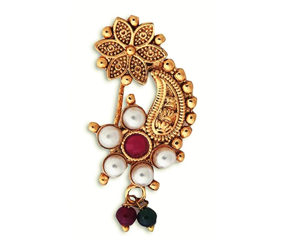 See full amazon price history chart for Gargish Maharashtrian Style fashionable Gold Plated Moti Nosepin, Nath, Without Piercing Marathi Nose Pin For Women Gargish Maharashtrian Style fashionable Gold Plated Moti Nosepin, Nath, Without Piercing Marathi Nose Pin For Women (B0B3J8YDZP) Amazon Price History, Amazon Price Tracker