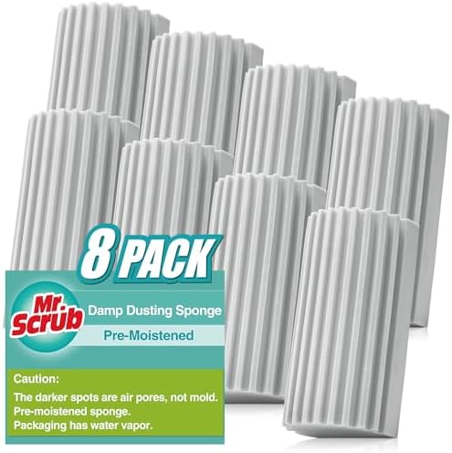 8 Pack Damp Dusting Sponge...