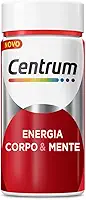 Centrum Energia, Corpo e Mente Multivitamínico com Cafeina, Vitamina B12 e Magnesio, 60 Cápsulas