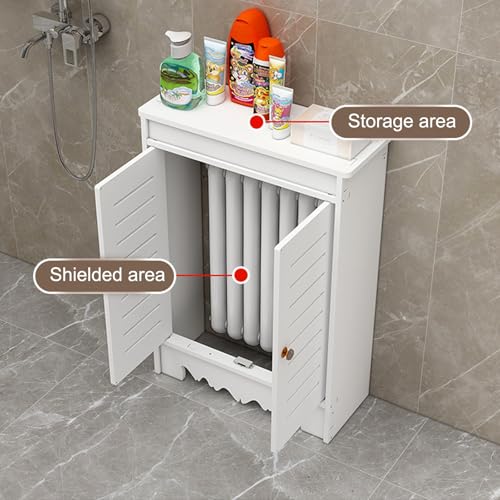 Étagère de radiateur moderne avec portes et table de rangement - 5
