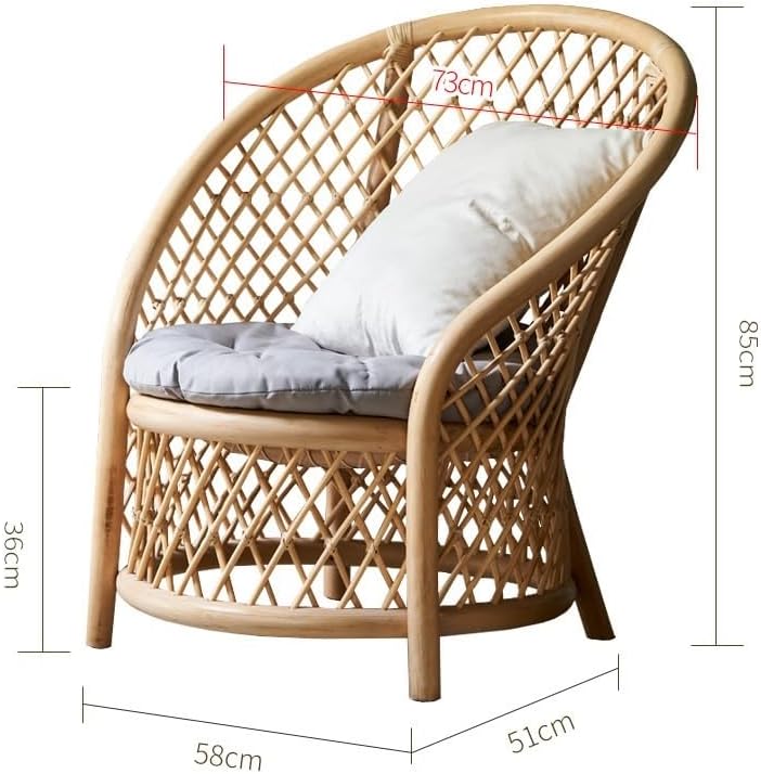 Office Chair Japanese Rattan Chair Household Balcony Leisure Chair Simple Sofa Leisure Chair Gaming Chair