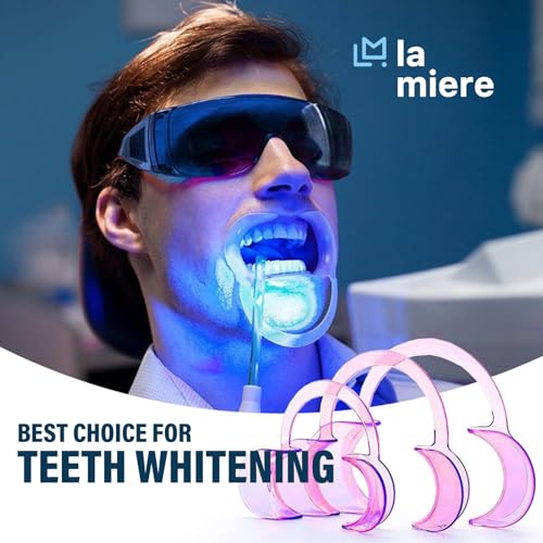 Image of LA MIERE Dental Cheek Retractor C Shape Mouth Opener Size S,M,L, Pack of 3, Pink