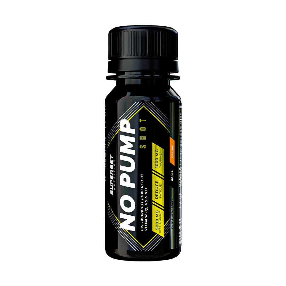 Superset Nutrition | No Pump Shot (12x60ml) | PreWorkout | Formule spéciale pour entraînements intenses ! - Orange