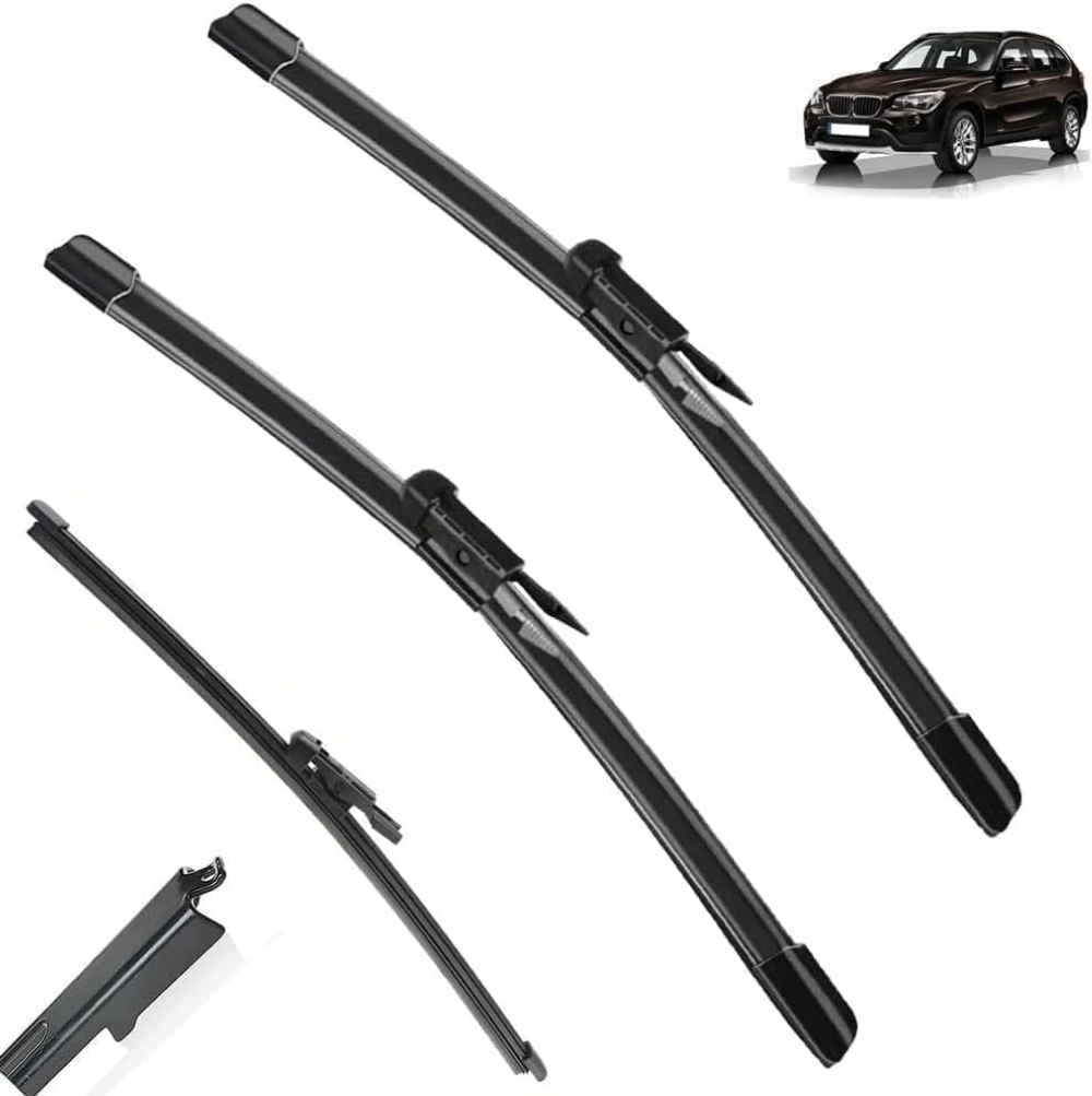 Fahrzeug Wischerblätter für BMW X1 E84 2009-2015 | Zuverlässige Ersatzteile für Vorder und Hinterscheibe Flaches Aerodynamisches Profil Wetterfest Streifenfreie Klare Sicht