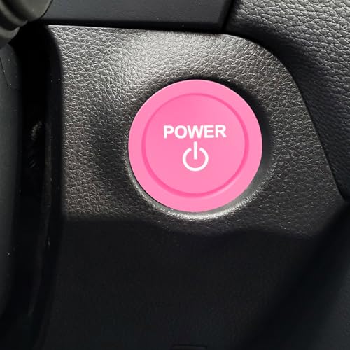 Image of for Toyota RAV4 /RAV4 Hybrid 2023 2024 2025 air Conditioning knob Cover, Start Button Cover Decorative Ring, Volume, Aluminum Alloy Decoration (RAV4 Hybrid, Pink)