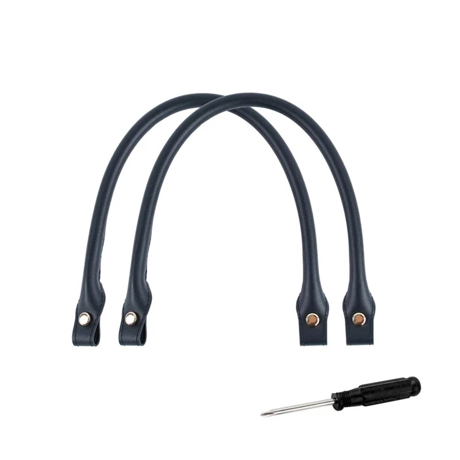 Poignées Remplacement en Cuir Sangle de Sac Longue en Cuir PU for Femme, Accessoire de Remplacement for Sac à Main, à la Mode(Black)