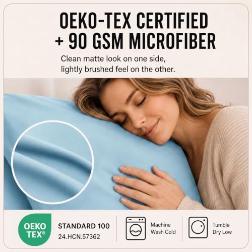 Image of CozyLux 6-Piece Queen Sheet Set, Fits 18-21 Inch Mattresses, Oeko-TEX