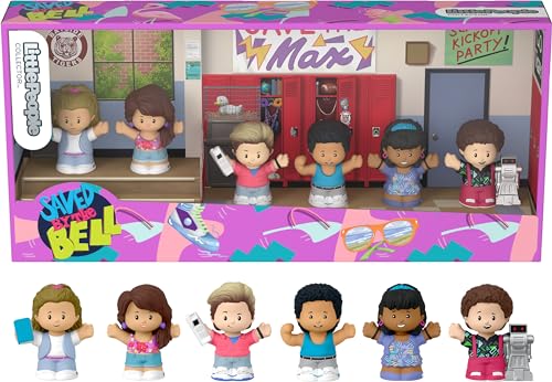 Image of Little People Collector Saved by The Bell Special Edition Set, 6 Figures for Adults & Fans in a Display Package