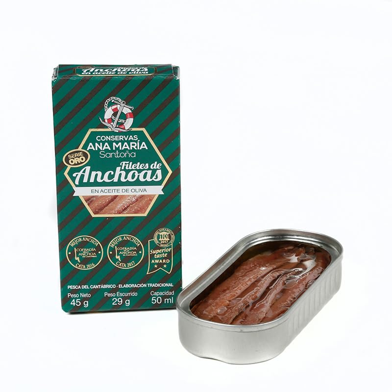 Anchoas del Cantábrico Ana María Santoña en aceite de oliva, 50 ml