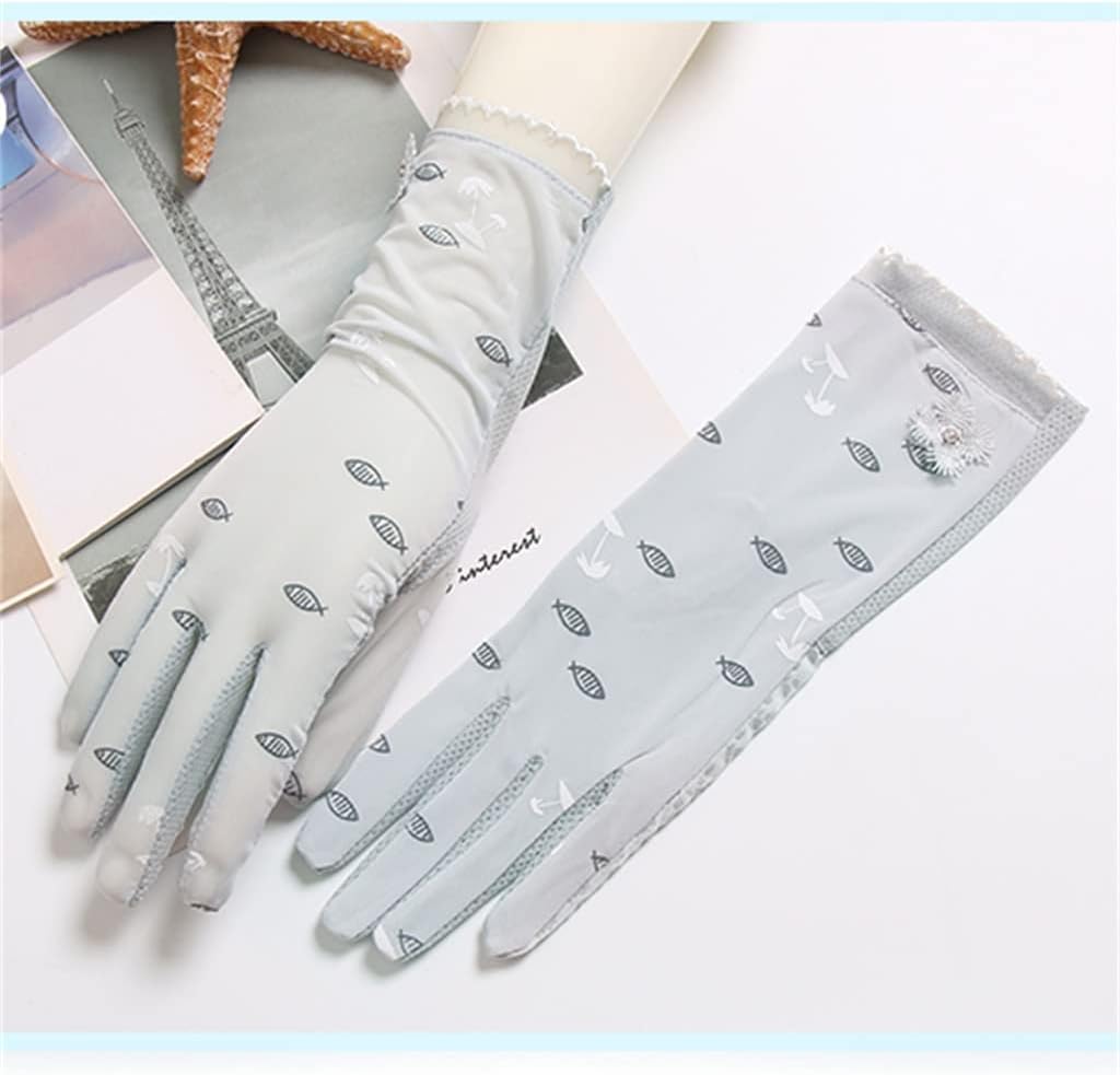 Women's Driving and Cycling Ice Silk Thin Short Gloves Hand Socks