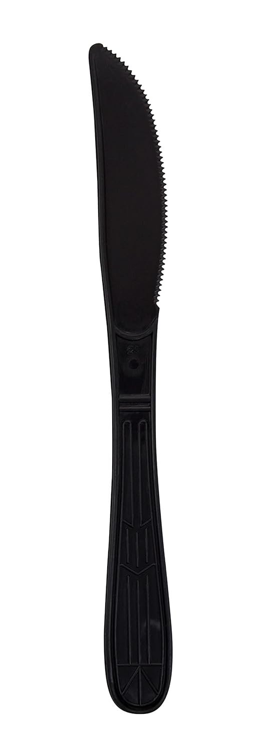 The Safety Zone CPPHWKNBKE1 Heavy Weight Polypropylene Knife Bulk Ebony 1000/Case