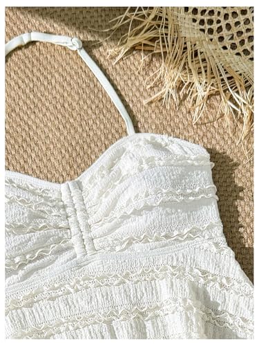 SOLY HUX Girl's Two Piece Bathing Suit Halter Peplum Ruffle Bikini Tankini Swimsuit3