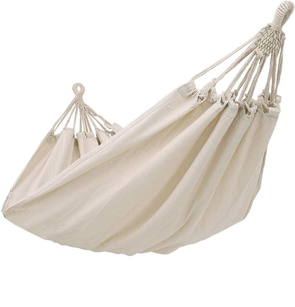 Hamak Ultralekki, Hammock Hamak Kempingowy Double Outdoor Rollover Prevention Camping Canvas Fabric Wisząca Huśtawka Na Patio Piesze Wycieczki na Kemping, na Zewnątrz