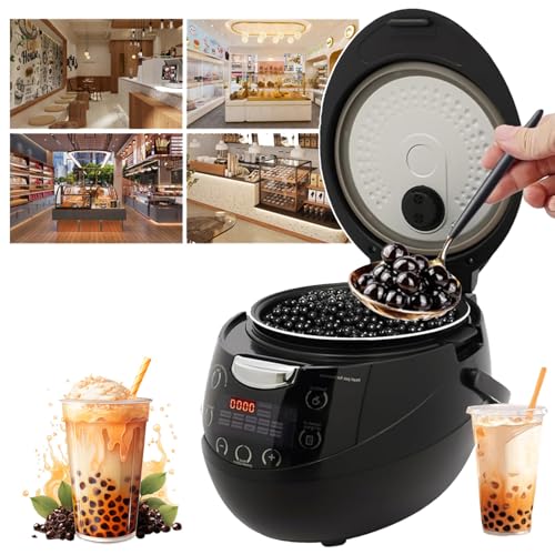 Máquina Para Hacer Perlas De Tapioca, Con Recipiente Interior Antiadherente De Aleación De Aluminio, Gran Capacidad De 6 L/8 L, 2 Modos Preestablecidos, Ideal Para Tiendas De Té Con Leche,6L