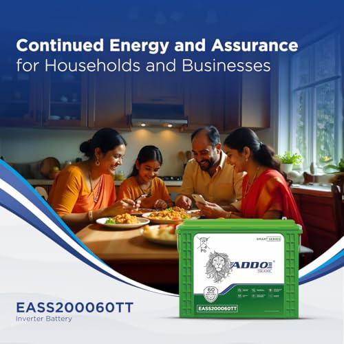 Image of Addo EASS200060TT | Tall Tubular | 200 AH Inverter Battery |Warranty 60 (36+24) Months for Home & Office