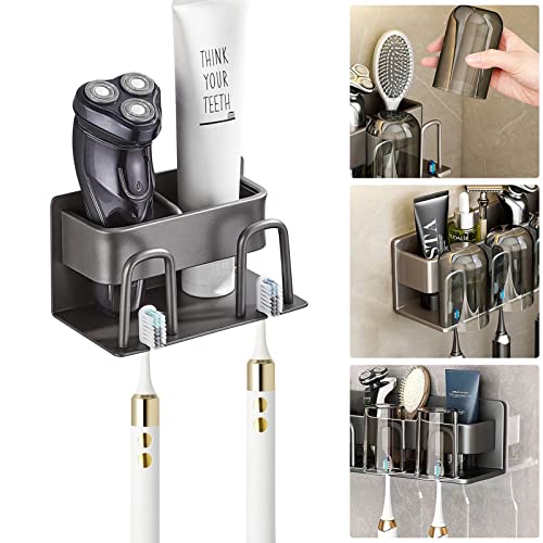 Ferizzia Zahnbürstenhalter Selbstklebend - Schwarz Für Elektrische Zahnbürsten