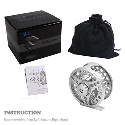 Croch Fly Fishing Reel with CNC-machined Aluminum Alloy Body 5/6 Silver