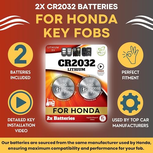 Key Fob Battery CR2032 2-Pack