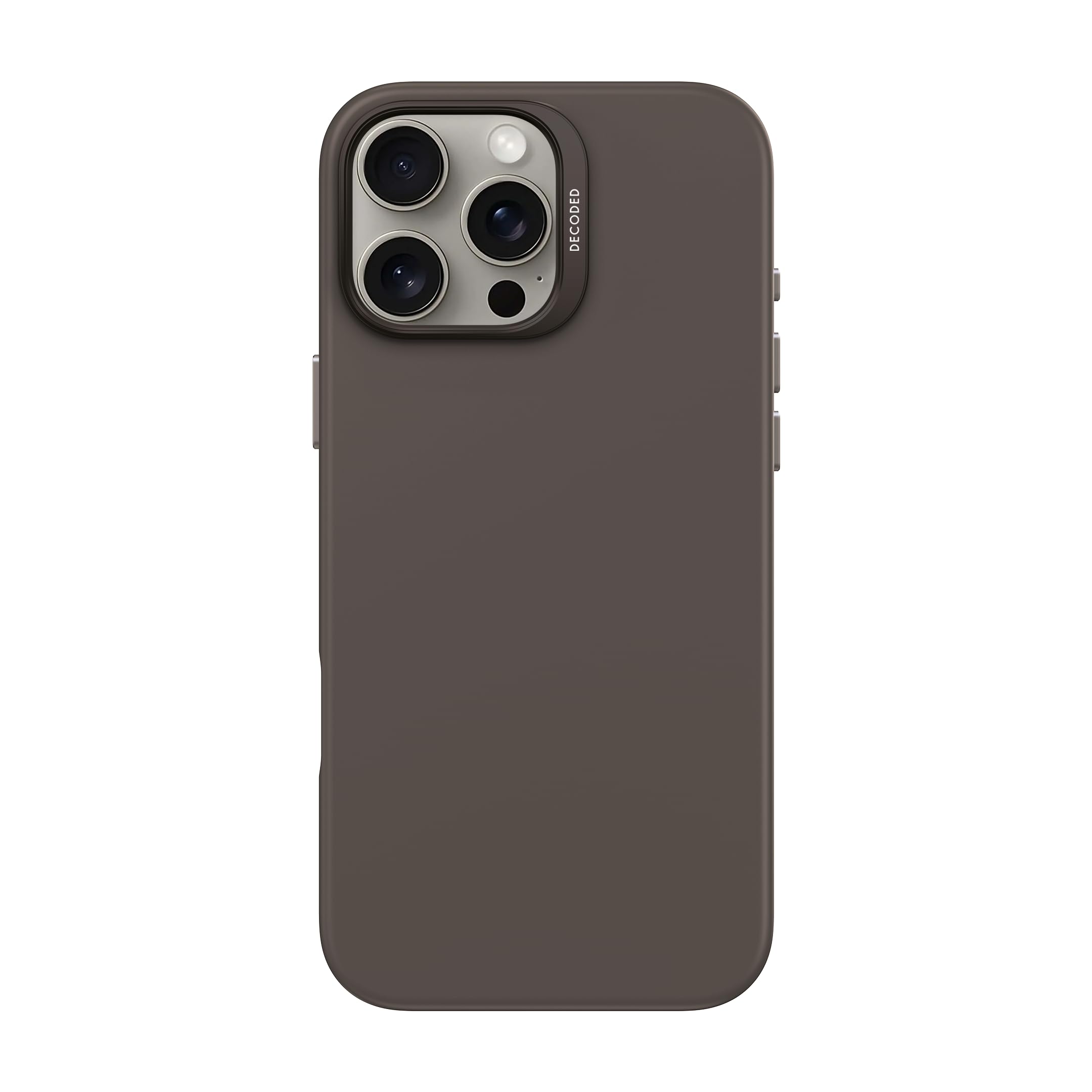 Coque silicone iPhone 16 Pro Max DECODED finition soft-touch premium premium et boutons métal - 8