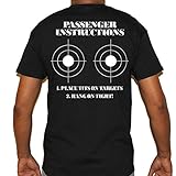 Biker Life USA Place Tits Here Passenger Instructions T-Shirt