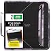 Five Star 2 Inch Zipper Binder, 3 Ring Binder, Removable File Folders, Durable, Black/Gray (29036IT8)