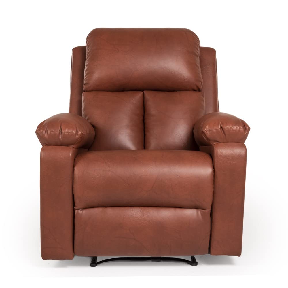 Wakefit Recliner | 3 Years Warranty | Leatherette Fabric Manual Recliner Sofa 1 Seater | Recliner Chair | Stargazer - Tan-image-42