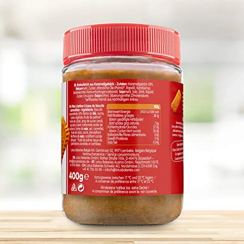 Lotus Biscoff broodbeleg, 400 g, Classic Lotus Biscoff crème, karamelsmaak, veganistisch, zonder toevoeging van aroma's… - Image 3