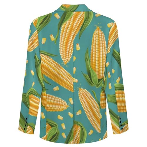 Corn Cob Corn-kernels Casual Suits Jackets for Men Two Buttons Business Coat Wedding Dinner Party4