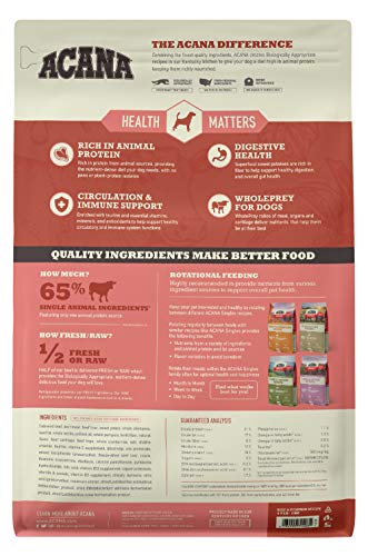 ACANA® Singles Limited Ingredient Dry Dog Food, Grain-free, High Protein, Beef & Pumpkin, 4.5lb - Image 3