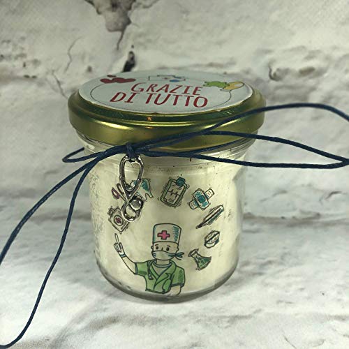 Regalo Per Dottore O Dottoressa Candela In Cera Di Soia Personalizzata Idea Regalo Per Medico Pediatra Chirurgo Infermiera Paramedico Amazon It Handmade